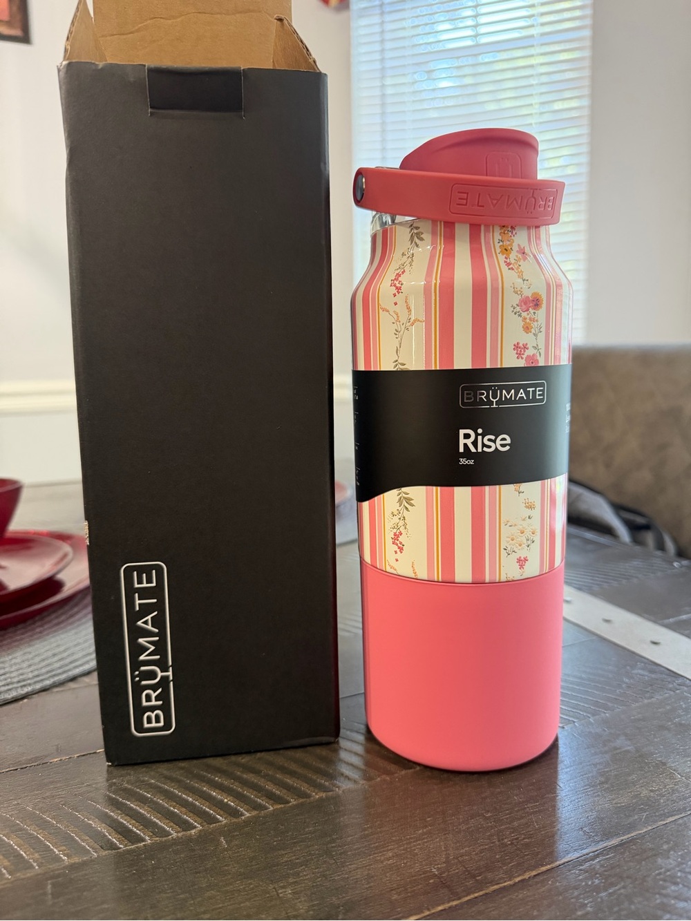 BruMate Rise 35 oz Water Bottle in Cascading Florals - Pink - Picture 6 of 6